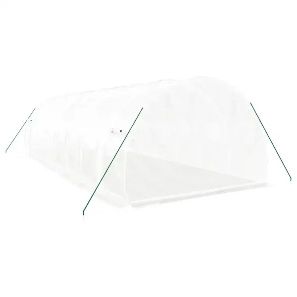 Suur kasvuhoone PE katte ja terasraamiga, valge, 24 m², 8 x 3 x 2 m – 6