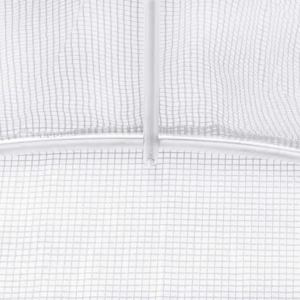 Suur kasvuhoone PE katte ja terasraamiga, valge, 24 m², 8 x 3 x 2 m – 9