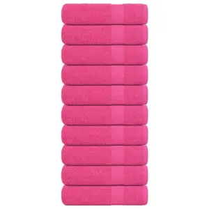 Pehmed puuvillased käterätikud FROGN, roosa, 10 tk, 50 x 100 cm, 360 g/m², OEKO-TEX