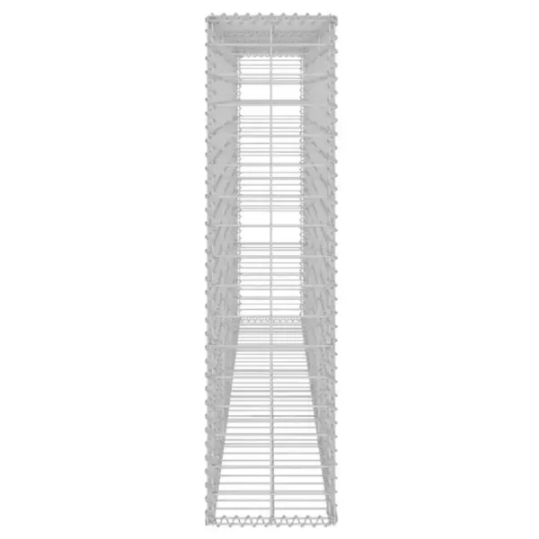 Kattega gabioonsein, hõbedane tsingitud teras, 200 x 20 x 85 cm – 6