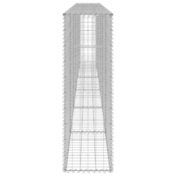 Kattega gabioonsein maastikukujunduseks, tsingitud teras, hõbedane, 300 x 30 x 100 cm – 5