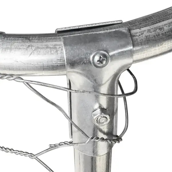 Katusega koeraaed välitingimustesse, hõbedane tsingitud teras, 200 x 200 x 150 cm – 10