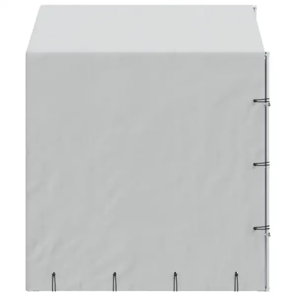 Katusega koeraaedik külgseintega, hõbedane tsingitud teras, 2 x 2 x 2,5 m – 5