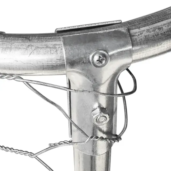 Katusega koeraaedik, hõbedane tsingitud teras, 400 x 200 x 150 cm – 10