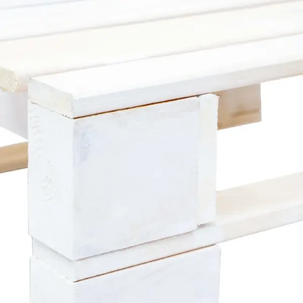 Kaubaalustest jalapink halli padjaga, valgeks immutatud männipuit, 60 x 60 x 25 cm – 5