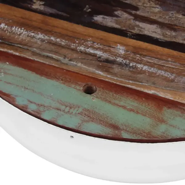 Kausikujuliste kohvilaudade komplekt, 2 tk, taastatud puit ja valge terasraam – 7