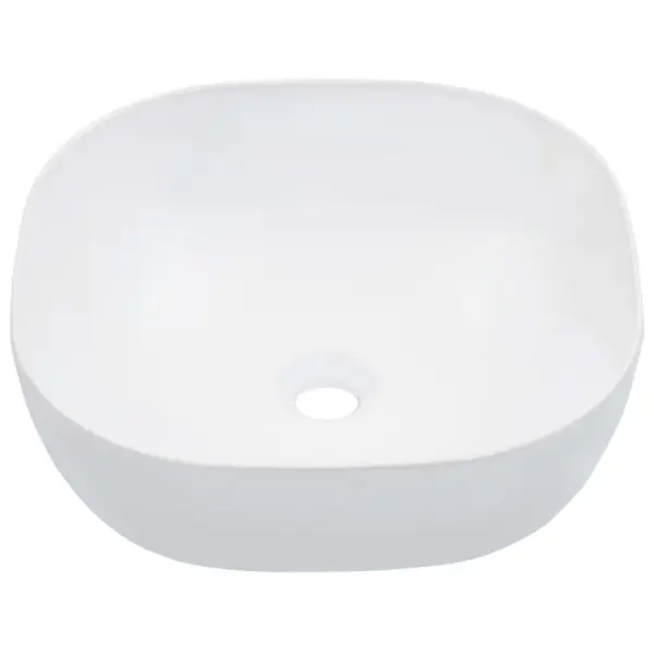 Kapi peale paigaldatav keraamiline valamu, valge, 42,5 x 42,5 x 14,5 cm – 2