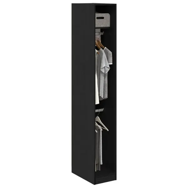 Kitsas garderoobikapp riiuliga, vana puidu toonis tehispuit, 30 x 50 x 200 cm – 3