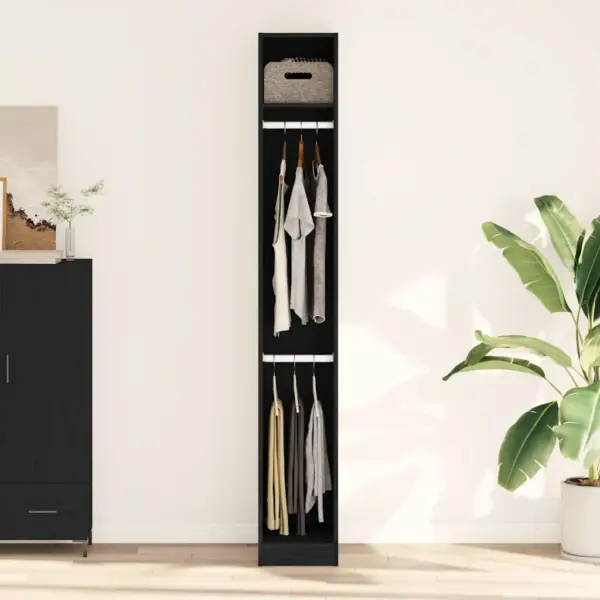 Kitsas garderoobikapp riiuliga, vana puidu toonis tehispuit, 30 x 50 x 200 cm – 4