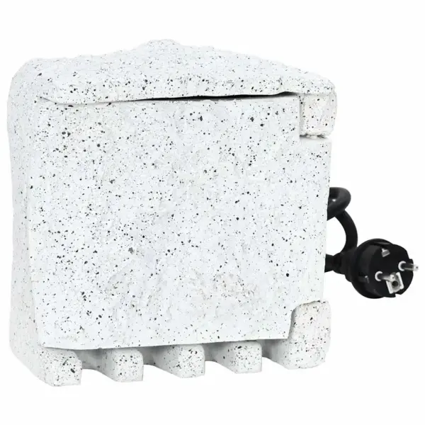 Kividisainiga aia pistikupesa mehaanilise taimeriga, 2 pesa, IP44, 3680 W, 1,5 m kaabel, valge, 19 x 19 x 20 cm – 3