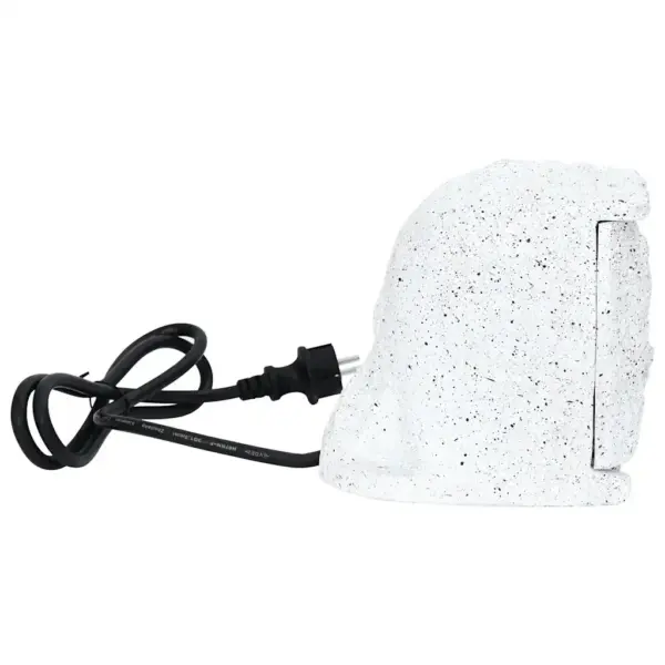 Kividisainiga aia pistikupesa mehaanilise taimeriga, 2 pesa, IP44, 3680 W, 1,5 m kaabel, valge, 19 x 19 x 20 cm – 4