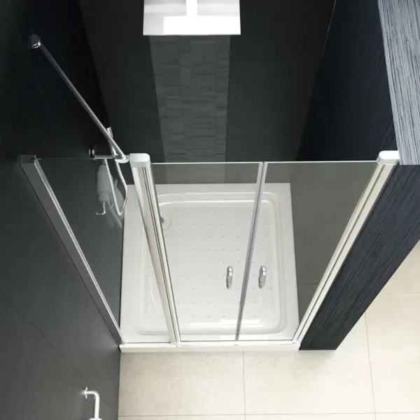 Klaasist dušisein minimalistliku raamiga, vannituppa – 4