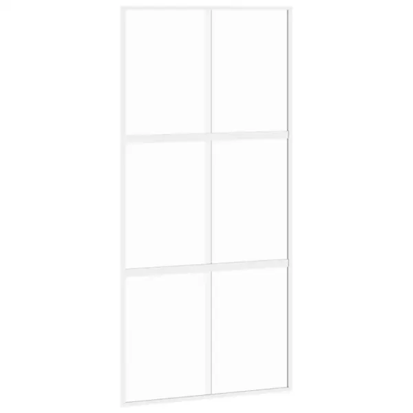 Klaasist liuguks valge alumiiniumraamiga, 102,5 x 205 cm, karastatud klaas – 2