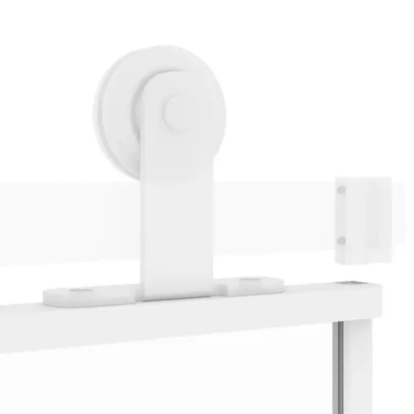 Klaasist liuguks valge alumiiniumraamiga, 102,5 x 205 cm, karastatud klaas – 7