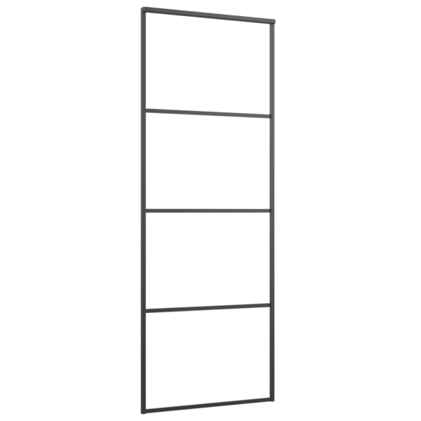 Klaasist liuguks musta alumiiniumraamiga, 76 x 205 cm – 3