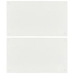 Karastatud klaasist lõikelauad köögi tasapinna kaitseks, läbipaistev mullimuster, 2 tk, 52 x 30 cm