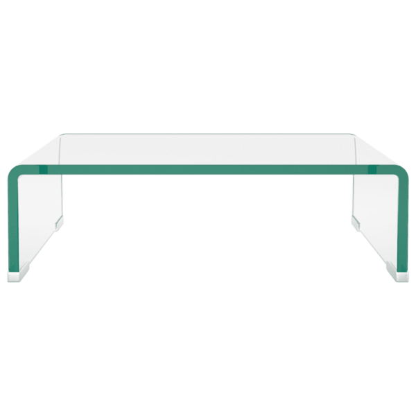 Klaasist monitori- ja telerialus, läbipaistev, 40 x 25 x 11 cm – 3