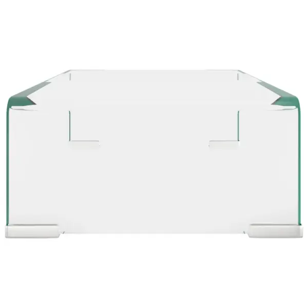 Klaasist monitori- ja telerialus, läbipaistev, 40 x 25 x 11 cm – 4