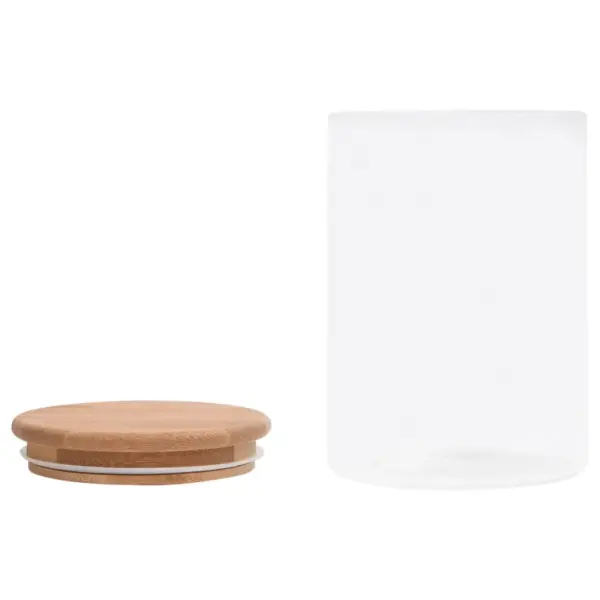 Klaasist säilituspurgid bambuskaanega, läbipaistev, 4 tk, 800 ml – 4