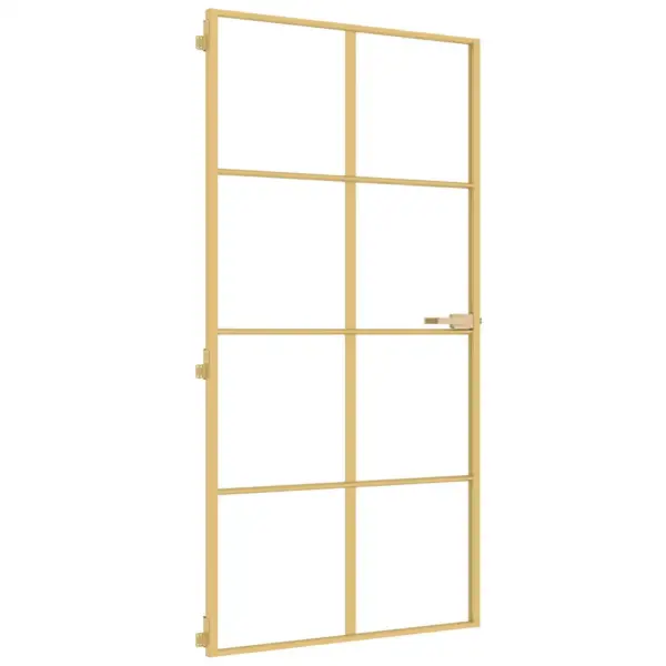 Õhuke klaasist siseuks kuldse alumiiniumraamiga, 102,5 x 201,5 cm – 2