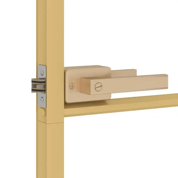 Õhuke klaasist siseuks kuldse alumiiniumraamiga, 102,5 x 201,5 cm – 6