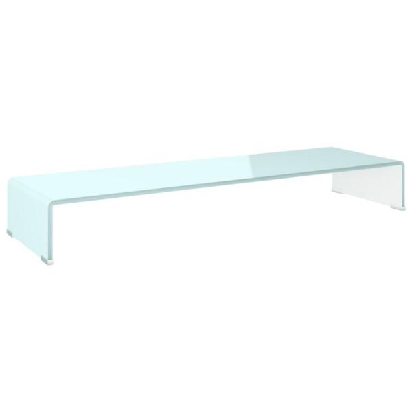 Klaasist teleri- ja monitorialus, roheline, 100 x 30 x 13 cm – 2