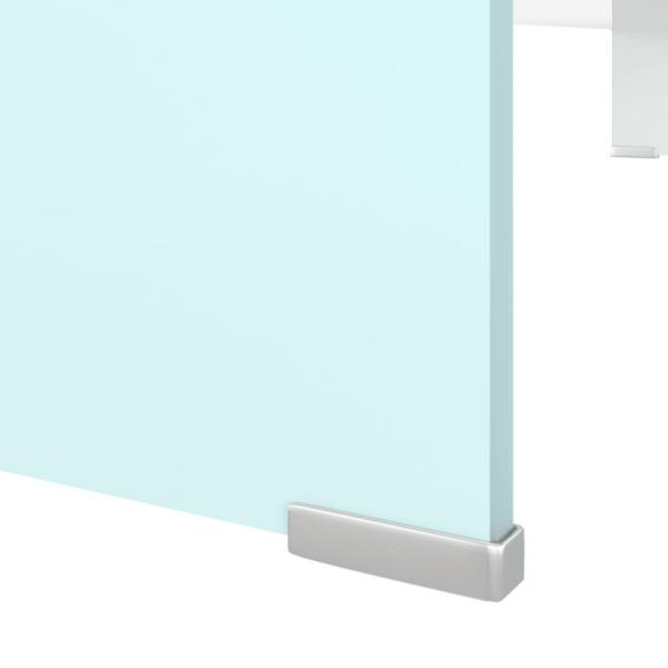 Klaasist teleri- ja monitorialus, roheline, 100 x 30 x 13 cm – 5