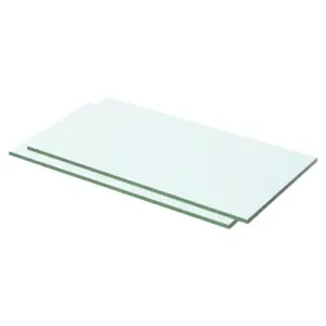 Läbipaistvad klaasriiulid, 2 tk, karastatud klaas, 50 x 20 cm