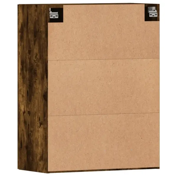 Klaasustega seinakapid 2 tk, suitsutatud tamm, tehispuit ja eukalüptipuit, 69,5 x 34 x 90 cm – 9