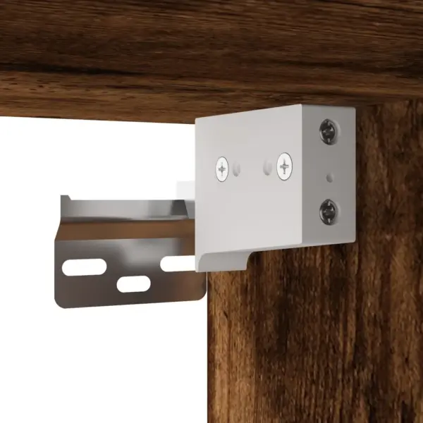 Klaasustega seinakapid 2 tk, suitsutatud tamm, tehispuit ja eukalüptipuit, 69,5 x 34 x 90 cm – 10