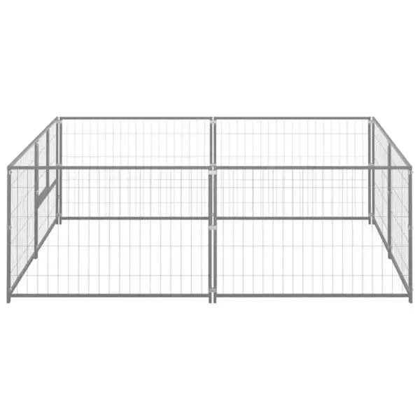 Koeraaedik õue, hõbedane teras, 4 m², 200 x 200 x 70 cm – 4