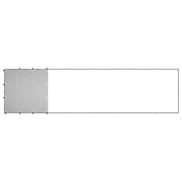 Koeraaedik veekindla katusega, must ja hõbehall, pulbervärvitud teras, 440 x 110 x 110 cm – 6