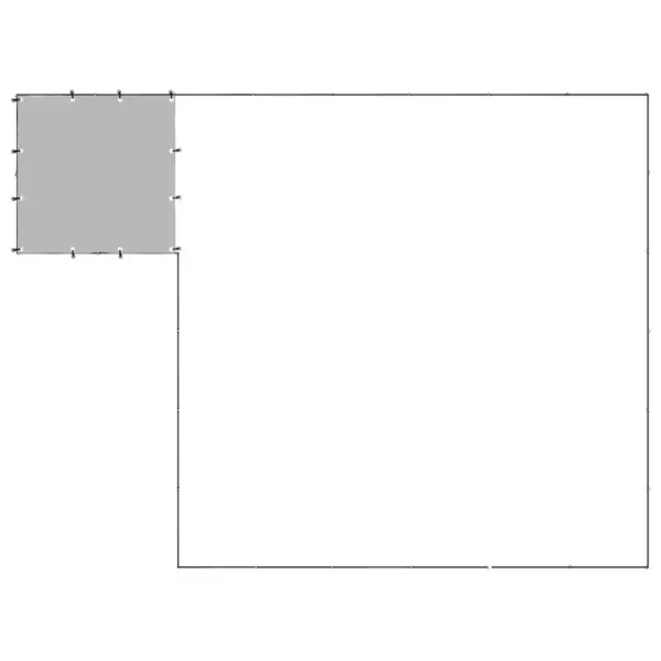 Koeraaedik veekindla katusega, must ja hõbehall, 12,1 m², pulbervärvitud teras – 5