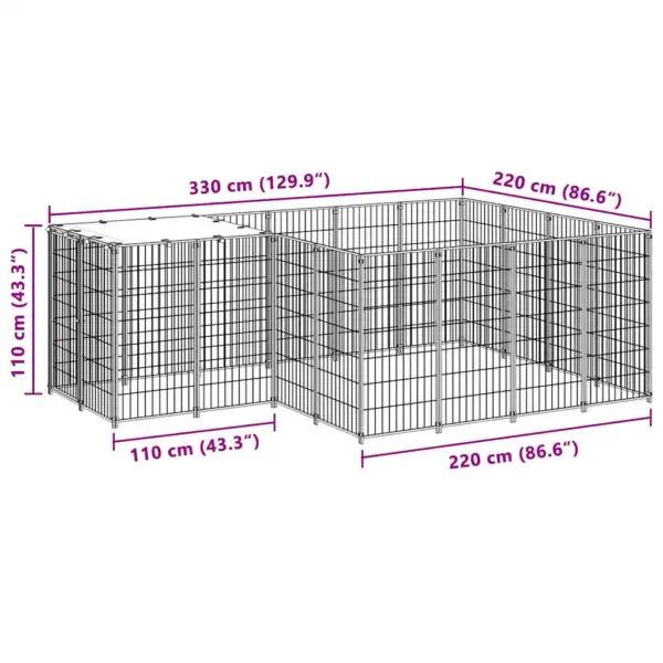 Koeraaedik veekindla katuse ja turvasulguriga uksega, must, 6,05 m², teras – 7