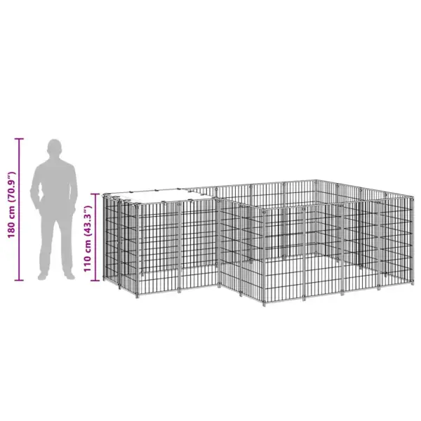 Koeraaedik veekindla katuse ja turvasulguriga uksega, must, 6,05 m², teras – 8