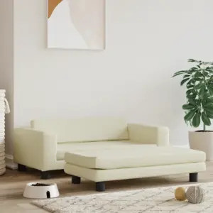 Koeradiivan laiendusega, kreemjasvalge kunstnahk, 100 x 50 x 30 cm