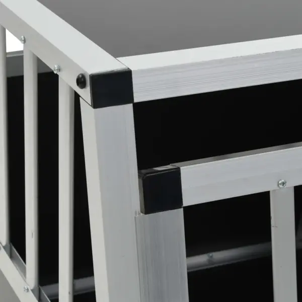 Alumiiniumist koerapuur autosse ühe uksega, hõbedane, 54 x 69 x 50 cm – 8