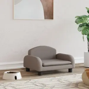 Koeravoodi pehme vahtpolstriga, pruunikashall kangas, 50 x 40 x 30 cm