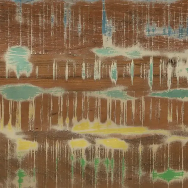 Mitmevärviline kohvilaud metallraamiga, tugevast taaskasutatud puidust, 90 x 50 x 38 cm, 1 riiuliga – 9