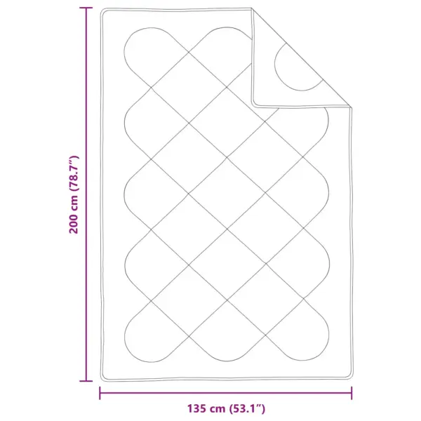 Kõikide aastaaegade mikrofiibertekk ja padi, valge, 135 x 200 cm, 2-osaline komplekt – 8