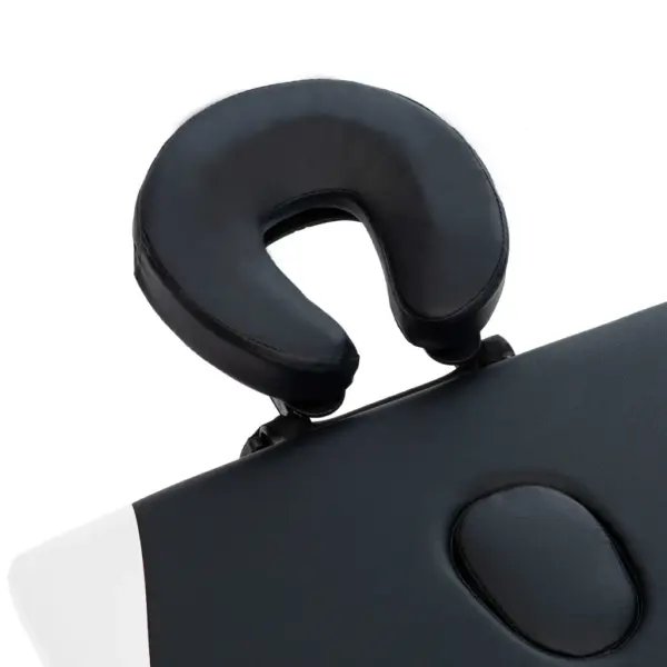 Kokkupandav 2-tsooniga massaažilaud alumiiniumraamiga, must/valge, 191 x 70 cm – 5