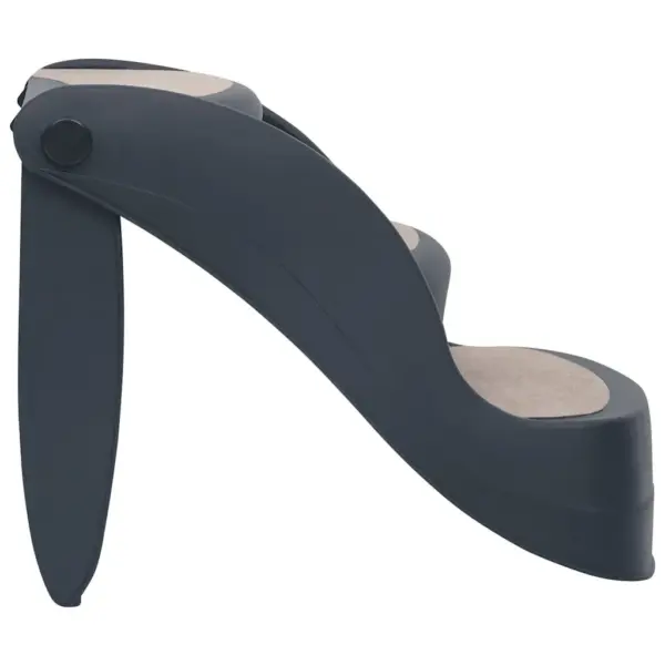 Kokkupandav 3-astmeline koeratrepp libisemiskindlate astmetega, tumehall, 38 x 50 x 38 cm – 4