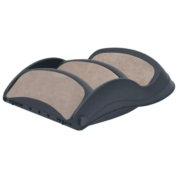 Kokkupandav 3-astmeline koeratrepp libisemiskindlate astmetega, tumehall, 38 x 50 x 38 cm – 6