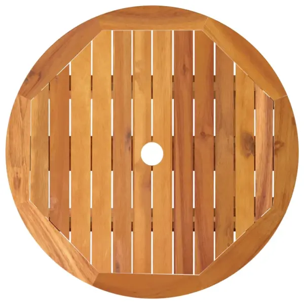 Kokkupandav ümmargune aialaud päikesevarju avaga, eukalüptipuit, Ø 60 x 75 cm – 5