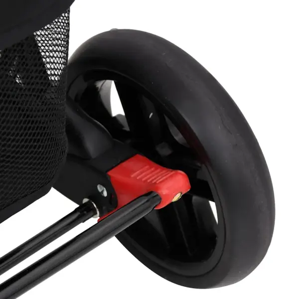 Kokkupandav kaksikute jalutuskäru, punane, terasraamiga – 8