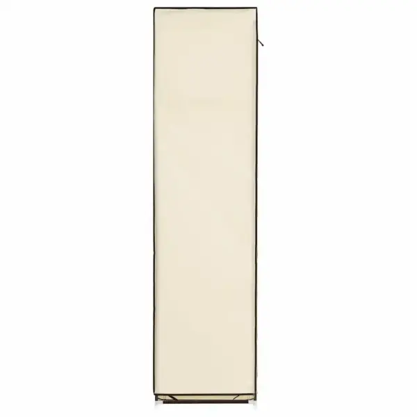 Kokkupandav kangast riidekapp sektsioonide ja torudega, kreemjasvalge, 150 x 45 x 175 cm – 6