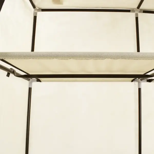 Kokkupandav kangast riidekapp sektsioonide ja torudega, kreemjasvalge, 150 x 45 x 175 cm – 9