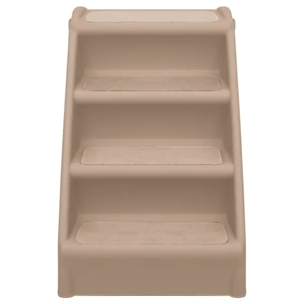 Kokkupandav koeratrepp libisemiskindlate astmetega, pruun PP ja vilt, 62 x 40 x 49,5 cm – 3