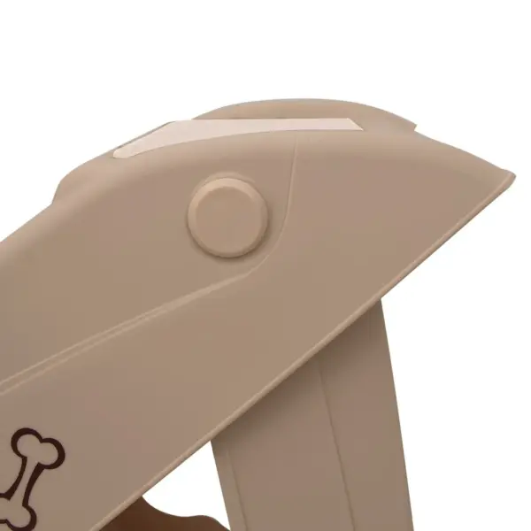 Kokkupandav koeratrepp libisemiskindlate astmetega, pruun PP ja vilt, 62 x 40 x 49,5 cm – 8