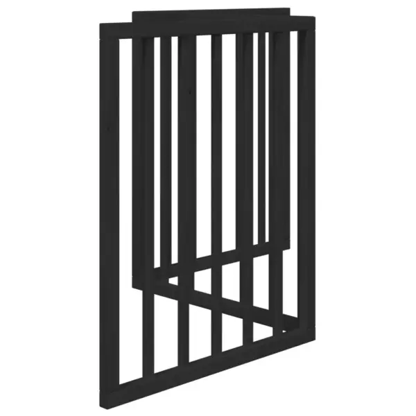 Kokkupandav koeravärav, 3 paneeli, paplipuidust, must, 150 cm - 5